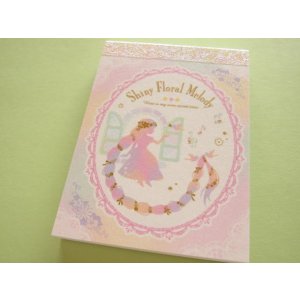 Photo: Kawaii Cute Mini Memo Pad Q-LiA *Shiny Floral Melidy (04513) 