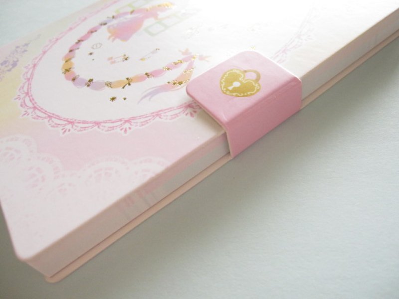 Photo1: Kawaii Cute Large Memo Pad Q-LiA *Shiny Floral Melody (00549)