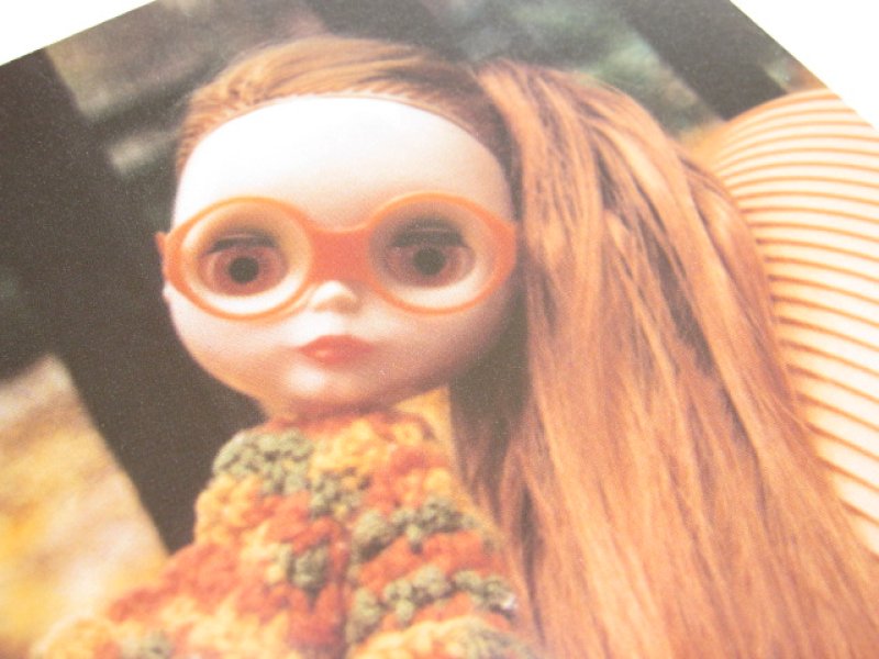 Photo1: Cute Blythe Doll Postcard *Hand-knitted sweater