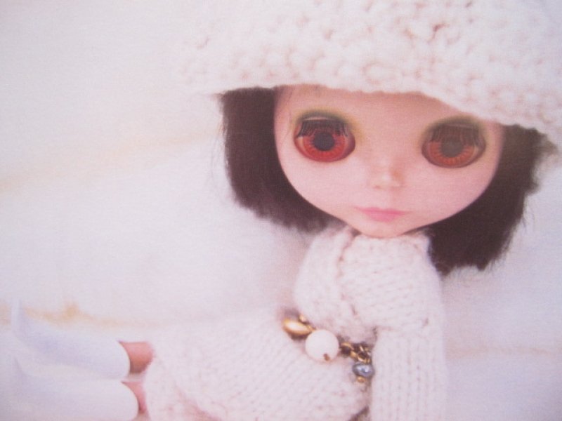 Photo1: Cute Blythe Doll Postcard *Knitwear