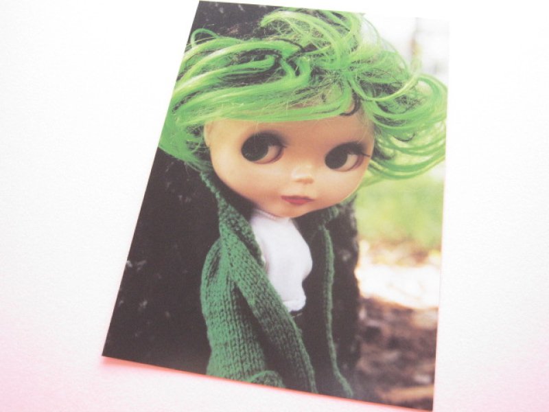 Photo1: Cute Blythe Doll Postcard *Green style (1)