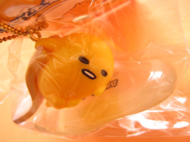 Photo1: Kawaii Cute Gudetama Keychain Charm Sanrio Japan Exclusive *厚切りベーコン Slab of bacon (GD01-3)