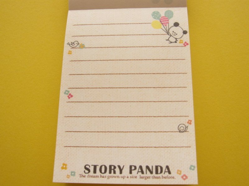Photo1: Kawaii Cute Mini Memo Pad Crux *Story Panda (29047)