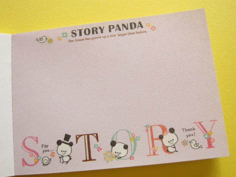 Photo2: Kawaii Cute Mini Memo Pad Crux *Story Panda (29047)