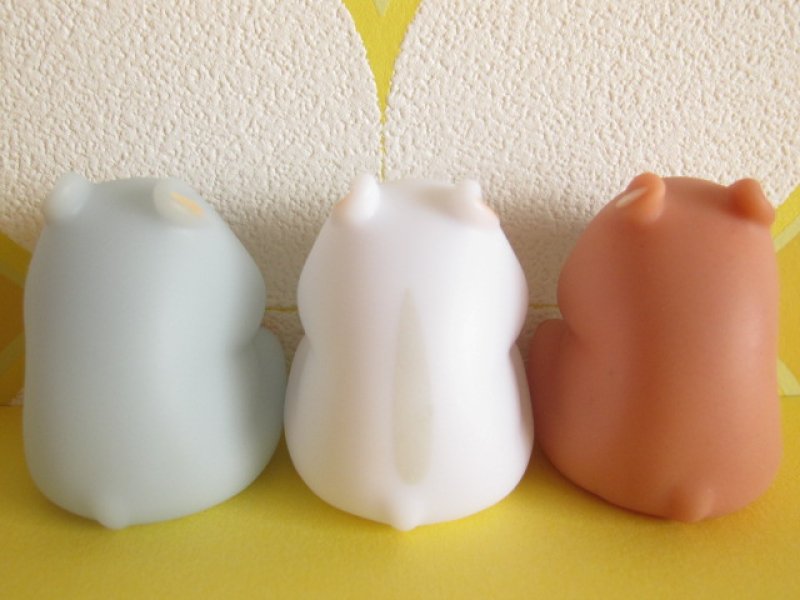 Photo3: 3 pcs Kawaiil Cute Korohamu Koron Mini Figure Dolls Set *Bluish gray, White & Brown