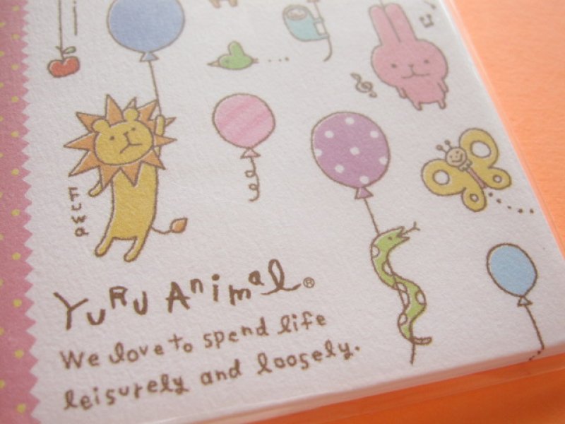 Photo2: Kawaii Cute Mini Envelopes Set Mind Wave *Yuru Animals (37875)