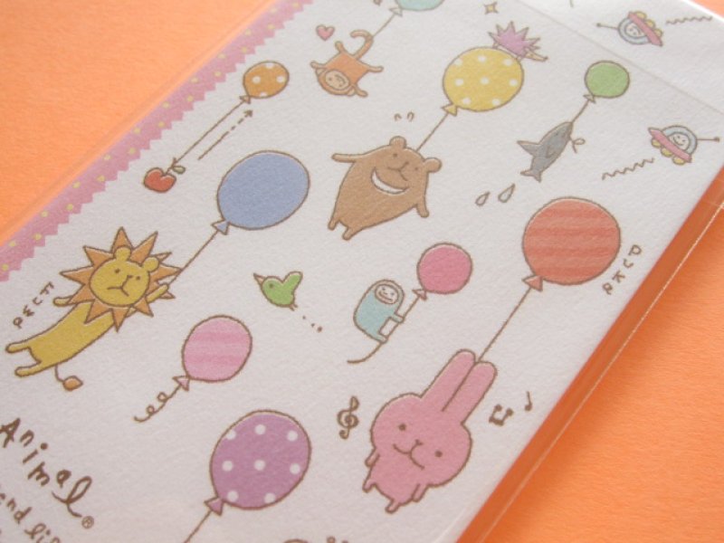 Photo1: Kawaii Cute Mini Envelopes Set Mind Wave *Yuru Animals (37875)