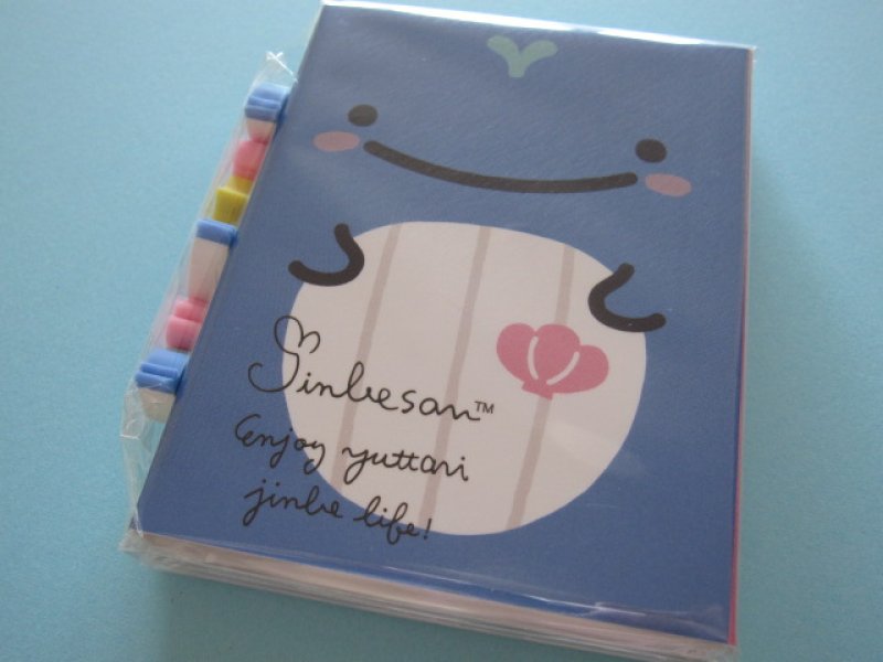 Photo1: Kawaii Cute Patapata Mini Memo Pad Set Jinbesan San-x *Jinbesan Face (MW40201) (1)