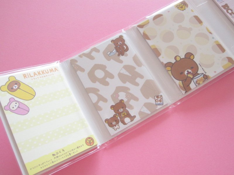 Photo2: Kawaii Cute Patapata Mini Memo Pad Set Rilakkuma San-x *リラックマはきぐるみなんです (MW39101)