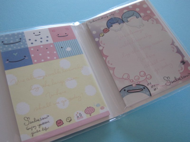 Photo3: Kawaii Cute Patapata Mini Memo Pad Set Jinbesan San-x *Jinbesan Face (MW40201)