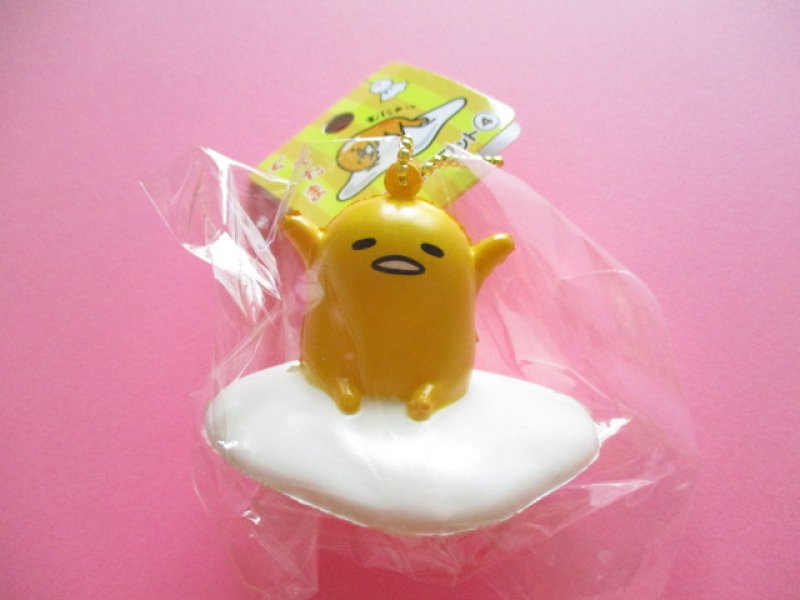 Photo1: Kawaii Cute Gudetama Squishy Keychain Charm Sanrio Japan Exclusive *パァ (GD02-３) (1)