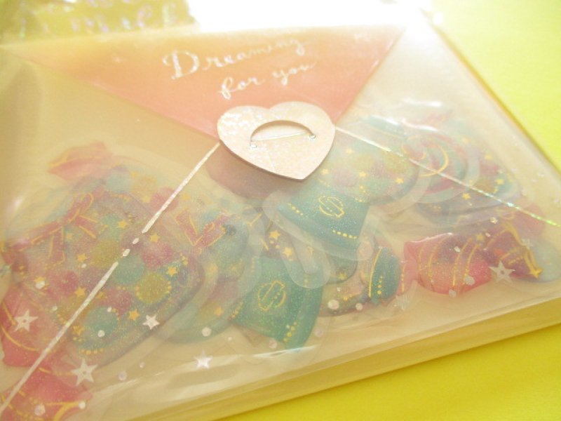 Photo1: Kawaii Cute Sweet Milky Stickers Sack Crux *Happiness Candy (05831)