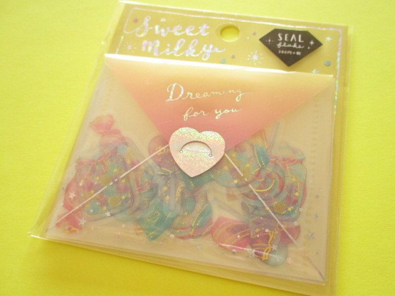 Photo1: Kawaii Cute Sweet Milky Stickers Sack Crux *Happiness Candy (05831) (1)