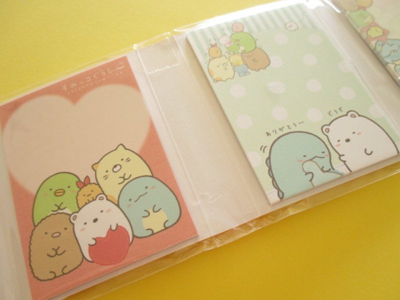 Photo2: Kawaii Cute Patapata Mini Memo Pad Set Sumikkogurashi San-x *しろくまのてづくりぬいぐるみ (MW45001)