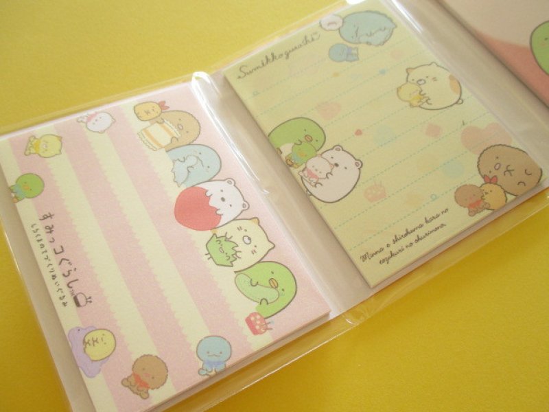 Photo1: Kawaii Cute Patapata Mini Memo Pad Set Sumikkogurashi San-x *しろくまのてづくりぬいぐるみ (MW45001)