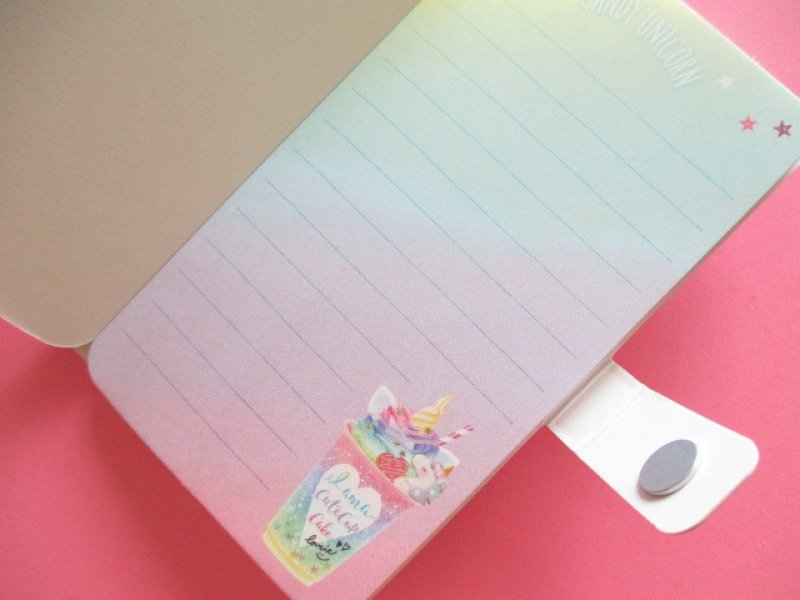 Photo2: Kawaii Cute Smapho Medium Memo Pad Q-LiA *Candy Unicorn (30215)