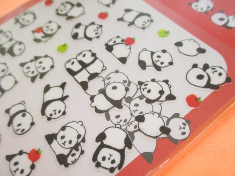 Photo3: Kawaii Cute Animal Stickers Sheet Mind Wave *Panda (79421)