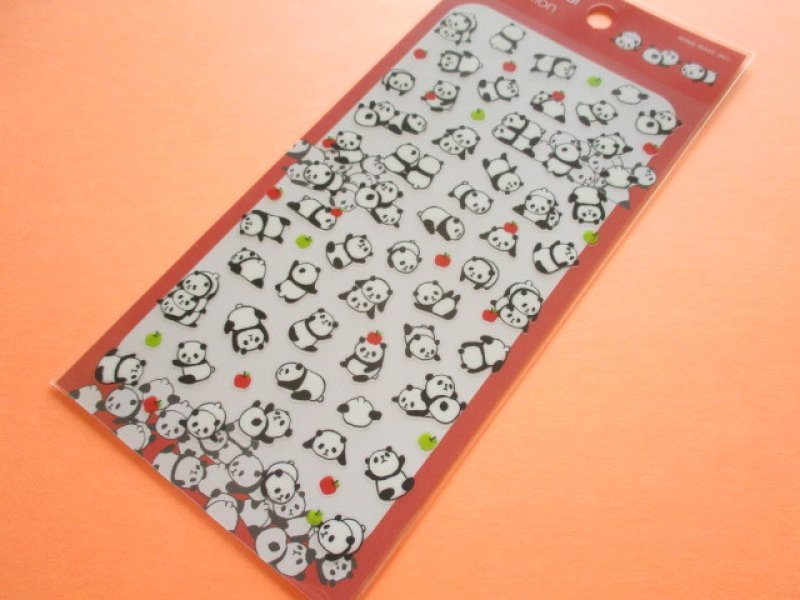 Photo1: Kawaii Cute Animal Stickers Sheet Mind Wave *Panda (79421) (1)