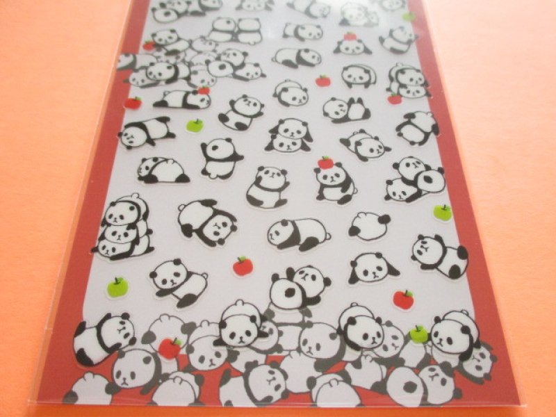 Photo2: Kawaii Cute Animal Stickers Sheet Mind Wave *Panda (79421)