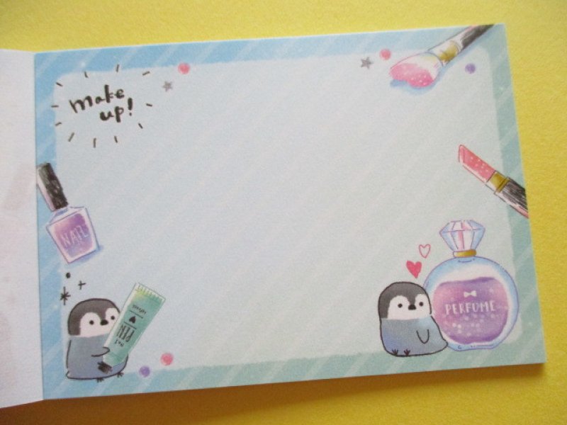 Photo2: Kawaii Cute Mini Memo Pad Crux *Penguin (09062)