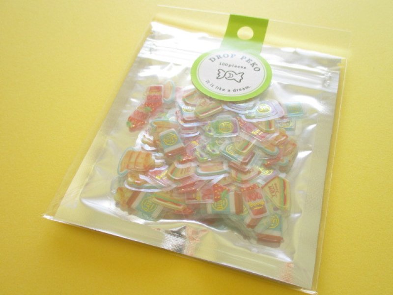 Photo1: Kawaii Cute Drop Peko Sticker Flakes Sack Crux *Cafe Time (05865) (1)