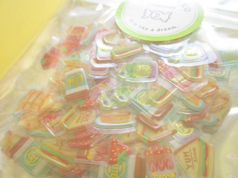 Photo1: Kawaii Cute Drop Peko Sticker Flakes Sack Crux *Cafe Time (05865)