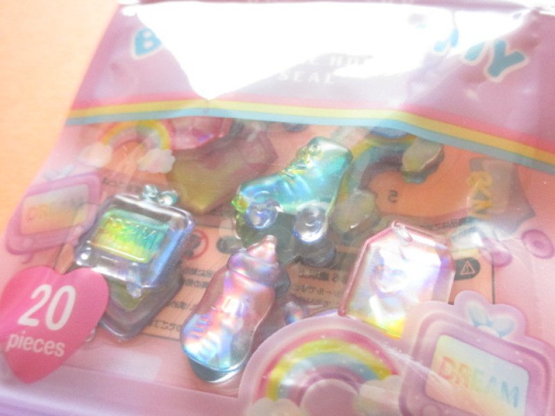 Photo1: Kawaii Cute Sweet Holic Stickers Sack Crux *Baby Gummy (05855)