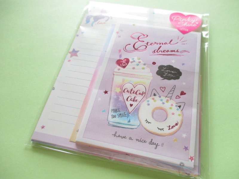 Photo1: Kawaii Cute Pinky Shine Letter Set Q-LiA *Eternal dreams (30234) (1)