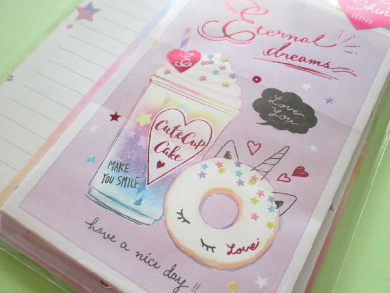 Photo2: Kawaii Cute Pinky Shine Letter Set Q-LiA *Eternal dreams (30234)