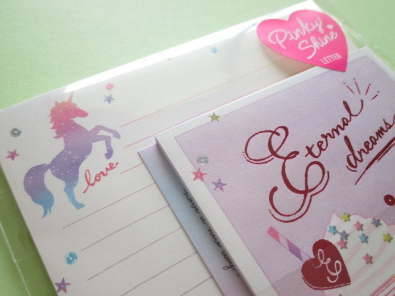 Photo1: Kawaii Cute Pinky Shine Letter Set Q-LiA *Eternal dreams (30234)