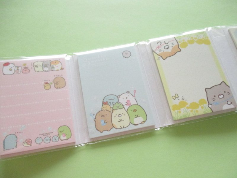 Photo2: Kawaii Cute Patapata Mini Memo Pad Set Sumikkogurashi San-x *ねこのきょうだいにであいました (MW46201)