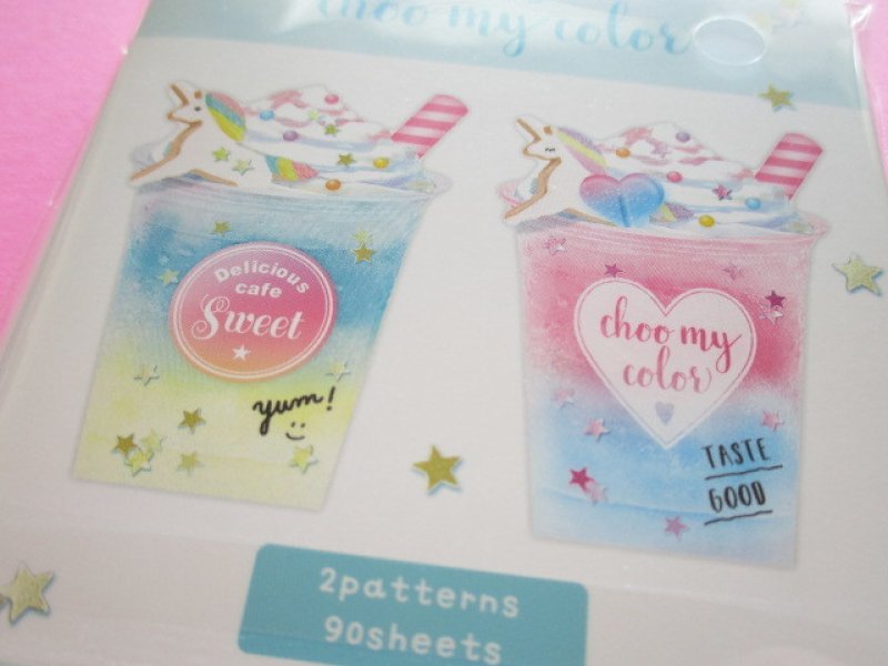 Photo3: Kawaii Cute choo my color Die-Cut Medium Memo Pad Q-LiA *Drink (34556)