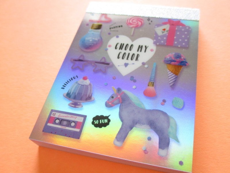 Photo1: Kawaii Cute Mini Memo Pad Q-LiA *Something Purple (34552) (1)