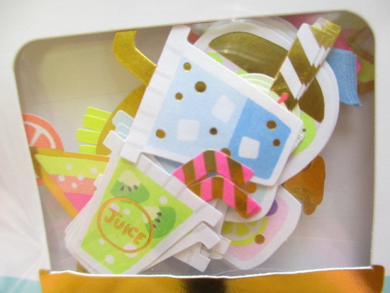 Photo1: Kawaii Cute Sticker Neon Flake Market Mind Wave *Juice Shop (79462)