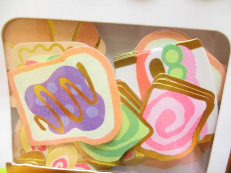 Photo1: Kawaii Cute Sticker Neon Flake Market Mind Wave *Bread Shop (79464)
