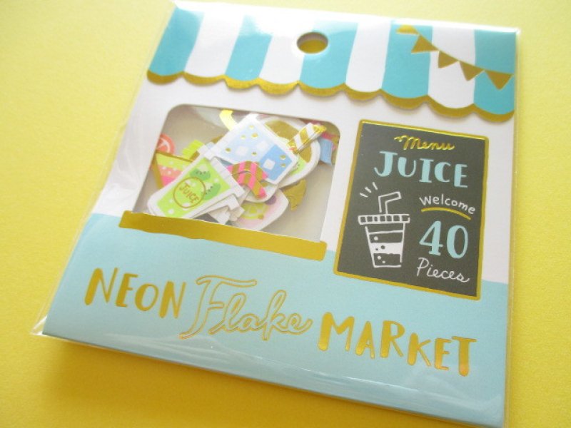 Photo1: Kawaii Cute Sticker Neon Flake Market Mind Wave *Juice Shop (79462) (1)