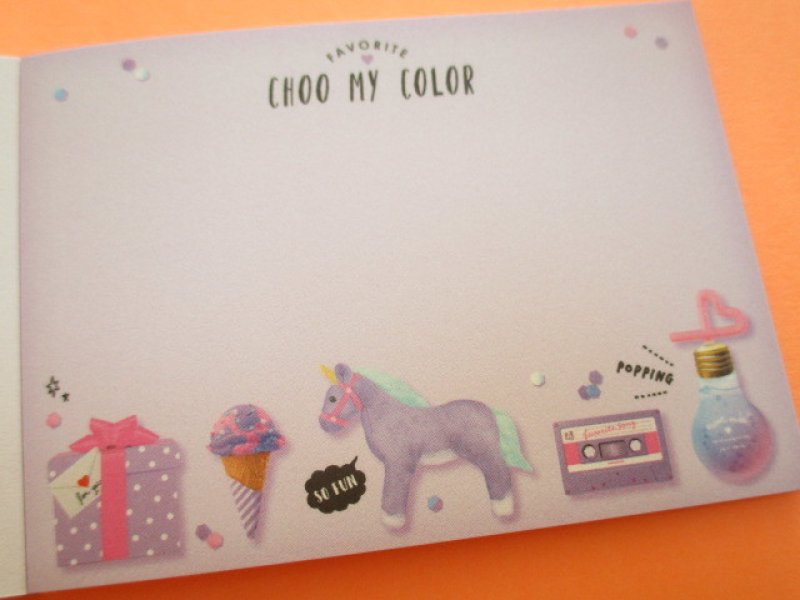 Photo2: Kawaii Cute Mini Memo Pad Q-LiA *Something Purple (34552)
