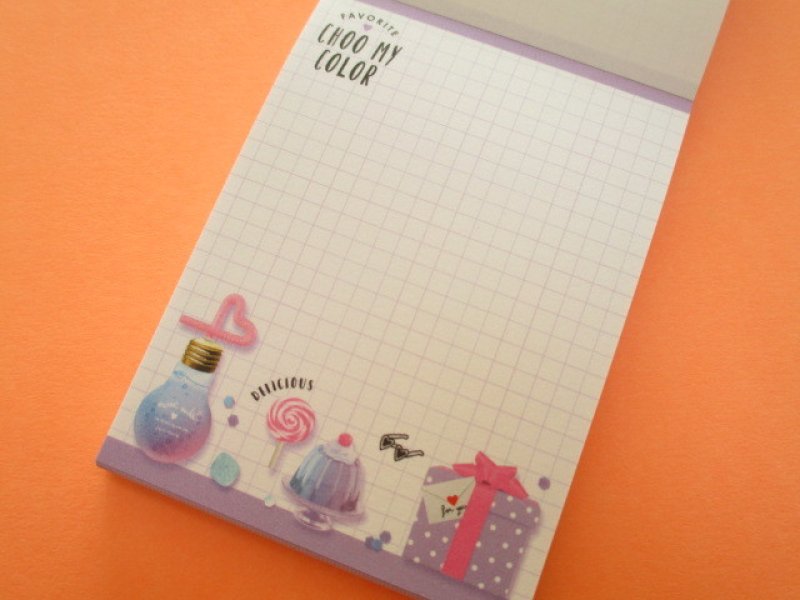 Photo1: Kawaii Cute Mini Memo Pad Q-LiA *Something Purple (34552)