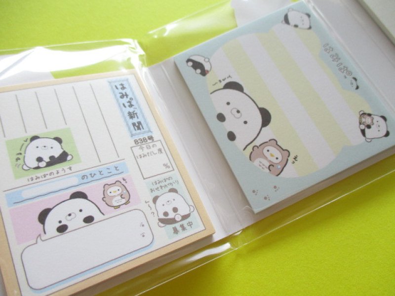 Photo1: Kawaii Cute Patapata Mini Memo Pad Pad Hamipa San-x *ぱんだ、はみでました。(MW48101)