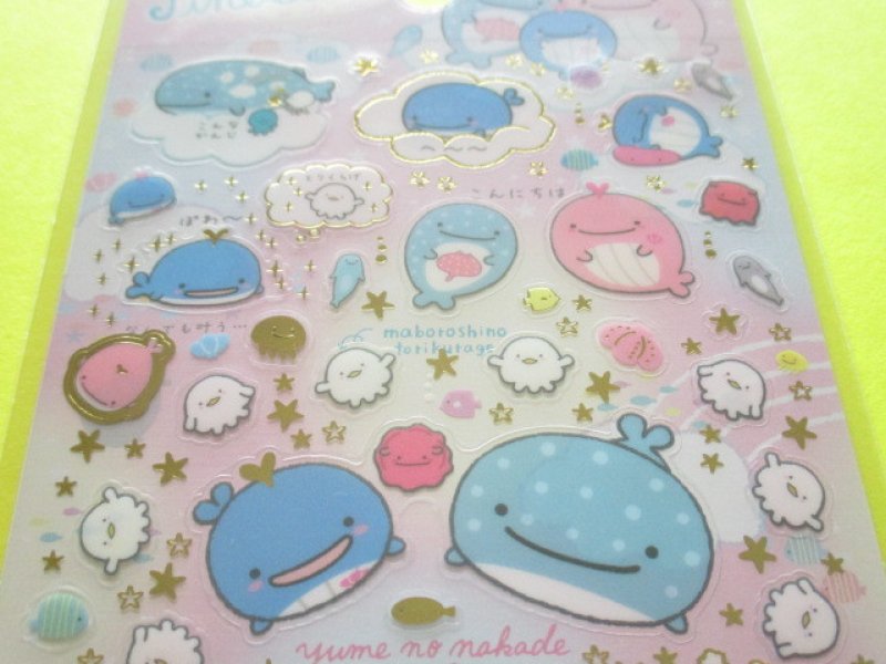 Photo1: Kawaii Cute Sticker Sheet San-x Jinbesan *Maigo no Kokujira no Yume (SE38102)