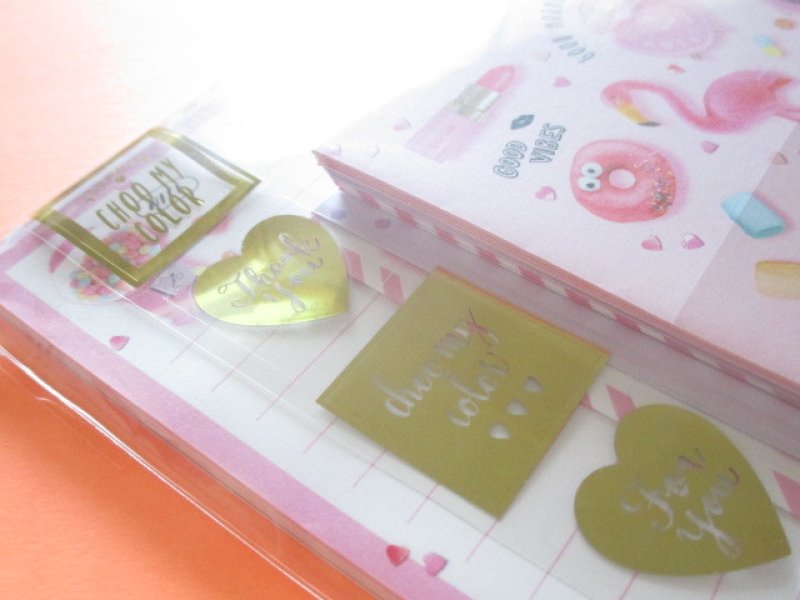 Photo1: Kawaii Cute Choo My Color Letter Set Q-LiA *Smething Pink (30350)