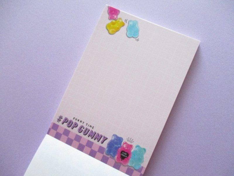 Photo2: Kawaii Cute Die-Cut Mini Memo Pad Crux *Pop Gummy (09151)