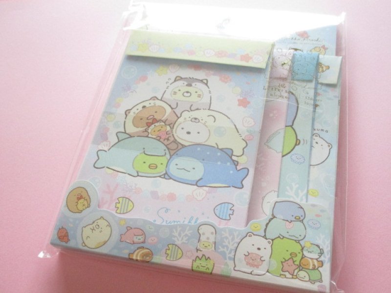 Photo1: Kawaii Cute Regular Letter Set Sumikkogurashi San-x *Sumikko & Umikko (LH66901) (1)
