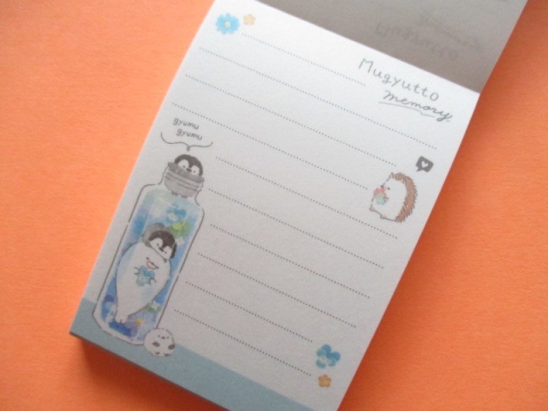 Photo1: Kawaii Cute Mini Memo Pad Mugyutto Memory Crux *Herbarium (55709)
