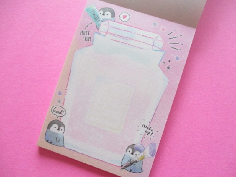 Photo2: Kawaii Cute Mini Memo Pad Crux *Penguin My Room (55680)