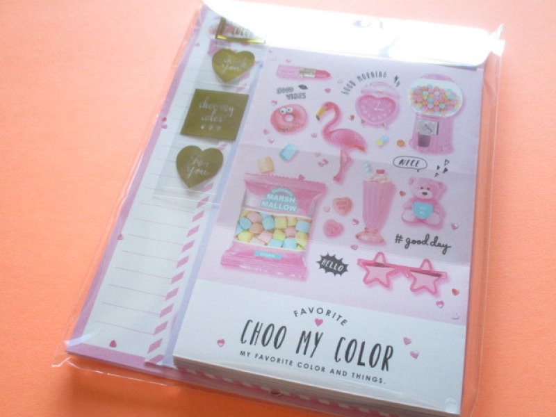 Photo1: Kawaii Cute Choo My Color Letter Set Q-LiA *Smething Pink (30350) (1)