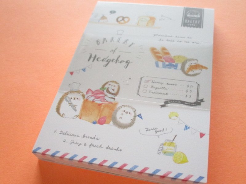 Photo1: Petit Friends Marche Stationery Medium Memo Pad Q-LiA *はりねずみ Hedgehog (34759) (1)