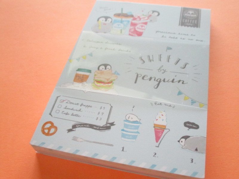Photo1: Petit Friends Marche Stationery Medium Memo Pad Q-LiA *ぺんぎんPenguin (34760) (1)