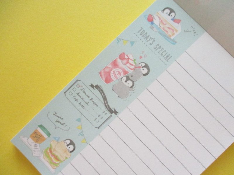 Photo2: Petit Friends Marche Stationery Medium Memo Pad Q-LiA *ぺんぎんPenguin (34760)