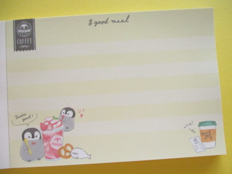 Photo1: Petit Friends Marche Stationery Medium Memo Pad Q-LiA *ぺんぎんPenguin (34760)